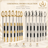 Espada Ceremonial para Oficiales y Suboficiales de la Francmasonería, Antigua, de Metal Plateado, Coleccionable y Personalizable