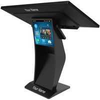 Layar Digital Signage Android OEM 32 Inci Model K-Kiosk Layar Sentuh Interaktif Tipe Lantai untuk Presentasi Layanan Mandiri