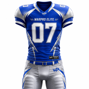 Uniforme de football américain pour hommes Warpro Elite, maillot sublimé à col en V, ajusté, manches courtes, évacuation de l'humidité, toutes saisons - Product Image 5