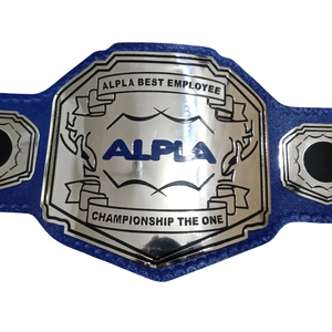Ceinture de champion Alpla pour les meilleurs employés, ceinture de récompense personnalisable avec sangle bleue, trophée de haute qualité pour la reconnaissance des employés - Product Image 2