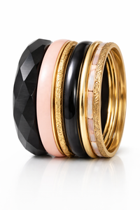 Premium Handmade <b>Bangles</b> <b>Set</b> – Resin Art & Gold Plated Bracelets for Women, Bulk Wholesale Jewelry - Product Image 6