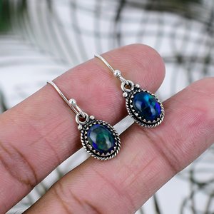 Fashion Jewelry Trendy Wedding Gift Black Ethiopian <b>Opal</b> Drop 925 Sterling Silver 3A Grade Nickel-Free Minimalist Designer - Product Image 2