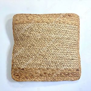 PANORAMA Woven Natural Fiber Square <b>Throw</b> Pillow Cover - Product Image 4