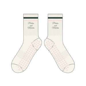 Calcetines Antideslizantes para Pilates para Mujer, Largos, con Puño Acanalado, Lavables, Multicolores, con Rayas, para Reformer y Estudio - Product Image 6