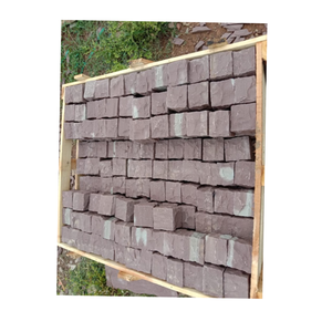 Cubes de pierre naturelle en grès brun Kandla, blocs de pierre haute résistance pour l'aménagement extérieur, les allées de patio et les jardins - Product Image 4