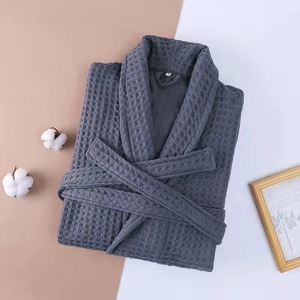 Hot Selling Easy Customized 100% Cotton Hotel Bathrobe <b>Towel</b> Hotel Kimono Waffle Weave <b>Bath</b> <b>Robe</b> - Product Image 5