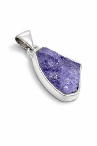 Pendentif en Tanzanite brute naturelle, argent sterling 925 plaqué or, collier de fiançailles vintage pour femmes - Product Image 4