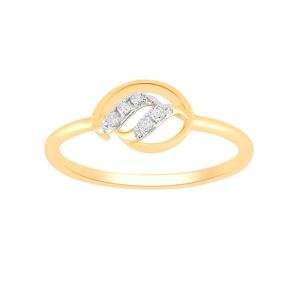 Anillo de oro amarillo de 14 quilates al por mayor con diamantes en forma de hoja, anillo de promesa floral delicado con diamantes redondos de talla brillante, anillo de diamantes auténticos para mujer - Product Image 3