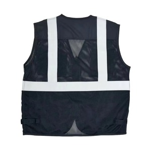 High Visibility Safety <b>Vest</b> Reflective Stripes Unisex Polyester Mesh Back Design Workwear - Product Image 1