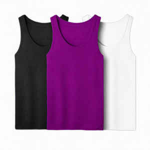 Débardeur en coton pour homme, 100 % coton, sans manches, pour le sport d'été, sous-vêtement de base absorbant pour personnes d'âge moyen et âgées - Product Image 4