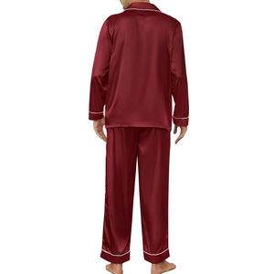 Most Demanding Personalized Logo Print <b>Men's</b> Sleepwear Dress High Quality Soft Cozy Thermal Satin Winter Nightwear Lounge <b>Set</b> - Product Image 3