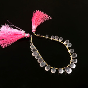 Cuentas facetadas de cuarzo rosa natural de 3x5mm a 4x7mm, cuentas de piedra preciosa de cuarzo rosa, hilo de 8 pulgadas para fabricación de joyas, lote al por mayor - Product Image 1