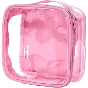 Borsa da viaggio trasparente approvata TSA 3-1-1 per articoli da toeletta, formato quart, custodia trasparente per liquidi, per sicurezza aeroportuale, riutilizzabile, sicura per il bagaglio a mano - Product Image 1