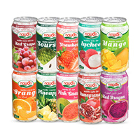 Goedkope groothandel frisdranken 330ml aluminium blikje natuurlijk kersen sap uit Vietnamese drankenfabrikant NON GMO fruitsappen Lage minimale bestelhoeveelheid