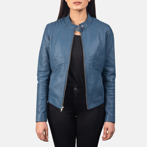 Veste d'hiver classique pour femme en cuir d'agneau véritable imperméable, doublée de laine, conçue pour le confort et la chaleur, style urbain moderne - Product Image 3