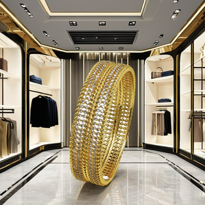 กำไลทองชุบไมโคร 14K 18K 24K ประดับเพชรซิร์คอน ดีไซน์ดั้งเดิม แฟชั่น ขายส่ง - Product Image 3