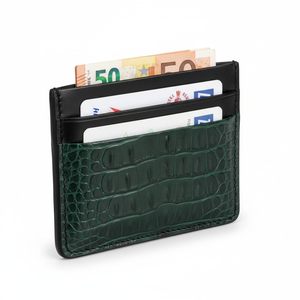 WRIZA Slim Genuine Leather RFID Card <b>Holder</b> Wallet for Men Women 6 Slots Lightweight Minimalist Credit Card Case - Product Image 5