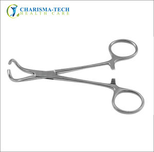 Pince à drap chirurgical Charismatech 16 cm en acier inoxydable, manuelle, à action croisée, pour fixation de draps chirurgicaux, usage hospitalier, certifiée CE - Product Image 6