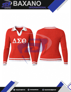 Delta |   Sigma |   Suéter de punto verde informal para mujer de Theta Sorority con estampado de letras DST, suéter con letras, personalizado con cualquier logotipo - Product Image 6