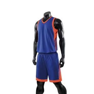 Maillots de basket-ball unisexes en polyester de qualité OEM, uniformes sportifs, logo personnalisé imprimé par transfert thermique, antibactérien, séchage rapide - Product Image 2