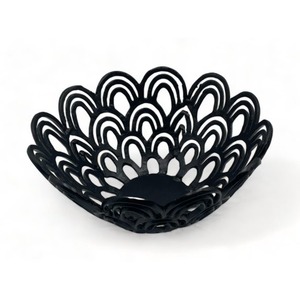 Bol de service moderne en métal noir avec design ajouré, fait main, pour servir les aliments, bols décoratifs - Product Image 6