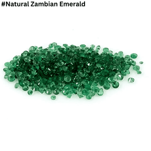 Émeraudes vertes zambiennes naturelles en vrac, taille ronde facettée, pour la création de bijoux, petites pierres de 1 mm à 3 mm. - Product Image 1