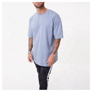 T-shirt oversize unisexe avec logo personnalisé 100% coton sérigraphie en jersey uni pour homme grande taille Streetwear pour salle de sport et de fitness - Product Image 3