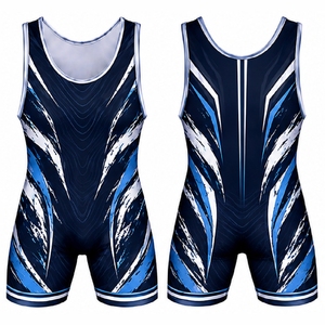 Custom Sublimated Wrestling <b>Singlets</b> Athletic Wrestling Uniforms for Youth Men Teams Training Match Competition Apparel - Product Image 1