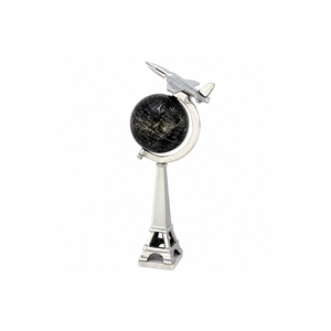Globe terrestre rotatif décoratif en plastique Replicartz BC-WG-2017 avec tour Eiffel et avions - Product Image 2