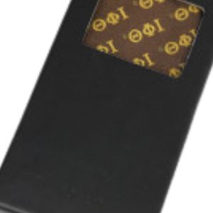 Corbata de Moño Iota Phi Theta Marrón Dorado, Accesorio Clásico y Elegante de Primera Calidad para Fraternidad Griega - Product Image 2