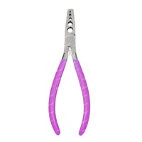 Pince à anneaux pour oiseaux en acier inoxydable de grande taille pour fabricants OEM, manche long de 19 cm, outil de contrôle des arbres avec fonction de fermeture pour animaux de compagnie