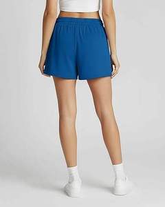 Shorts de sport pour femmes 2026, 100 % coton, taille élastique, respirant, coupe ajustée, avec boutons, personnalisable avec logo OEM - Product Image 3