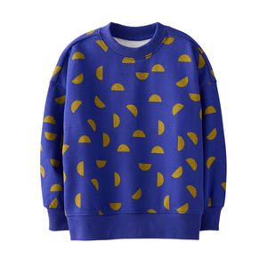 Sudadera Casual de Punto para Niños, Estilo Holgado, Felpa Francesa, Estampado Completo, Hombros Caídos - Product Image 2