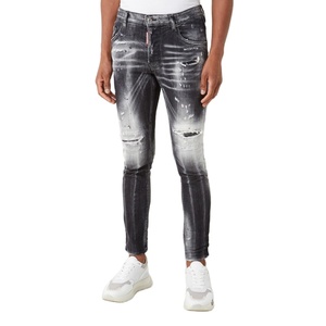 DiZNEW OEM-pantalones vaqueros rasgados para <span class=keywords><strong>hombre</strong></span>, <span class=keywords><strong>Jeans</strong></span> desgastados personalizados de alta calidad, Estilo Vintage, para motorista, cónico - Product Image 1