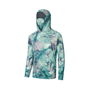 Sweat à capuche de pêche personnalisé UPF50, imperméable, coupe-vent, respirant, 100% polyester, séchage rapide, service OEM, vente en gros - Product Image 5