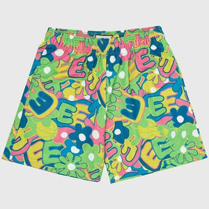 Nouveaux shorts en mesh imprimés pour hommes et femmes, décontractés, pour le basketball, la course à pied, les sports, en polyester respirant, sublimation - Product Image 3