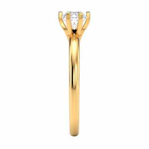 Anillo de Compromiso Clásico Solitario con Diamante Cultivado en Laboratorio, Color E, Corte Brillante, Engaste de 6 Puntas, Chapado en Rodio y Oro, Certificado IGI, Fino - Product Image 3