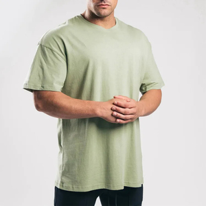 Camiseta de Hombre Tallas Grandes 100% Algodón con Estampado Puff Azul, Cuello Redondo, Tejido de Felpa Transpirable, Ecológica, Personalizable, Venta al por Mayor - Product Image 2