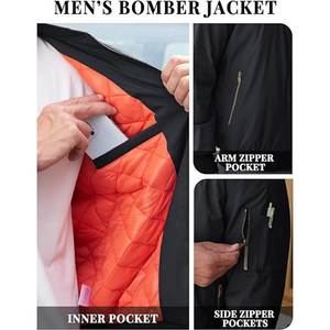 Chaqueta Bomber Unisex Personalizada de Alta Calidad, Estilo Nuevo, Venta al por Mayor, Chaqueta de Otoño con Cuello Alto, Chaqueta de Piloto - Product Image 4