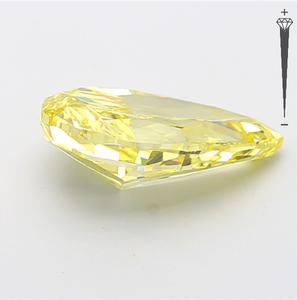 ROYAL GEMS Diamante Cultivado en Laboratorio con Certificación IGI, 1.88 CT, Corte Pera Modificado, Color Amarillo Intenso Fantasía, Claridad VS1, CVD LG 800611680 para - Product Image 5