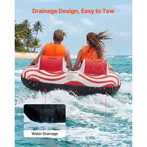 2-Rider Inflatable Boat Tubes 340 Lbs Capacity <b>Towable</b> Tubes for Water Sports 340 Lbs Capacity <b>Towable</b> Tubes for Boat Pulling - Product Image 6