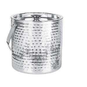 Cubo de hielo de acero inoxidable con tapa y pinzas, redondo, resistente al óxido, enfriador para fiestas, diseño minimalista, precio al por mayor. - Product Image 6
