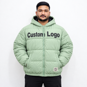 Doudoune à capuche décontractée personnalisable unisexe, style streetwear, veste d'hiver chaude entièrement zippée, fournisseur de marque privée ODM - Product Image 3