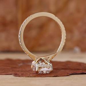 แหวนแต่งงานเพชรโมอิสซาไนต์ VVS ทรงเรเดียนท์คัท ทรงกลมบริลเลียนท์คัท เพชรโมอิสซาไนต์ VVS เครื่องประดับชั้นดี แหวนเพชรรับรองโดย IGI - Product Image 4