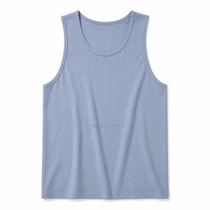 100% cotton <b>men's</b> tank quick dry knitted <b>vest</b> <b>men's</b> casual o-neck solid color sleeveless <b>men's</b> tank top <b>vest</b> - Product Image 6