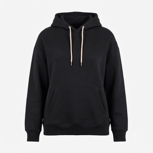 Sudadera con Capucha Blanca Unisex, Corte Regular, Felpa de Algodón, Diseño Casual con Bolsillos, Tejido de Punto, Manga Larga, Estilo Otoñal - Product Image 3