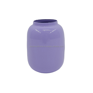 <b>Tabletop</b> Decorative Iron Flower Vase Enamel Finishing for Home & Wedding Decoration Handmade - Product Image 1