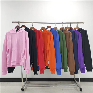 Sudadera con Capucha Negra para Hombre, Talla Grande, de Algodón y Felpa, Diseño Casual con Bolsillos, para Otoño - Product Image 3