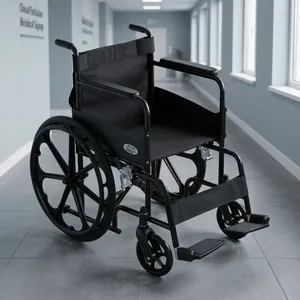 Fauteuil roulant pliable léger et durable Medlab India avec fonctions réglables pour le transfert des pieds tombants, utilisation à domicile et en milieu hospitalier - Product Image 1