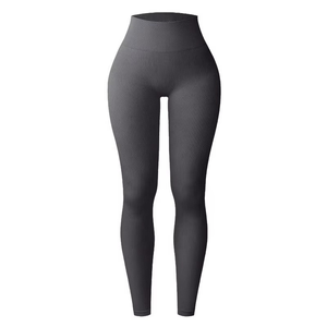 Leggings Deportivos de Yoga para Mujer, de Cintura Alta, Efecto Levanta Glúteos, Largos, Acanalados, Sin Costuras, para Correr, Fitness y Deportes - Product Image 5
